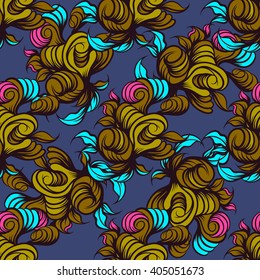 Abstract floral seamless pattern.
