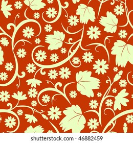Abstract floral seamless pattern