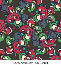 Abstract floral seamless pattern.