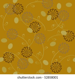 Abstract floral seamless pattern