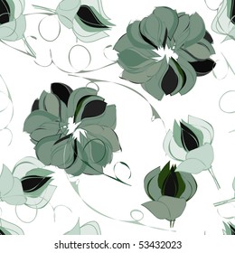 Abstract floral seamless pattern
