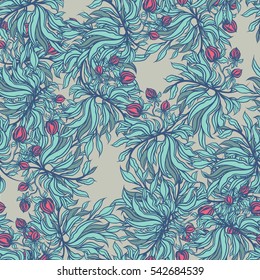 Abstract floral seamless pattern.