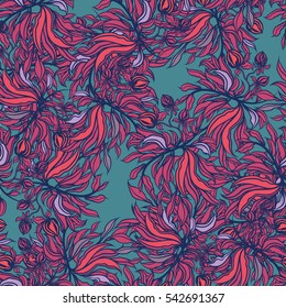 Abstract floral seamless pattern.