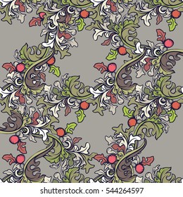Abstract floral seamless pattern.