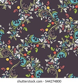 Abstract floral seamless pattern