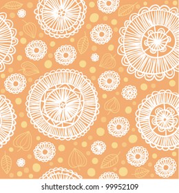 Abstract floral seamless pattern