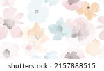 Abstract floral in seamless pattern background. Colorful flowers, flower petals, blooms, roses on wallpaper. Blossom fabric pattern with watercolor texture for banner, prints, packaging.