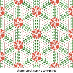 Abstract floral seamless pattern background