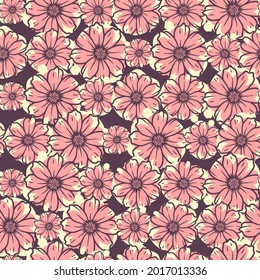 Abstract Floral Seamless Pattern Background, Floral Background in Pastel Colors