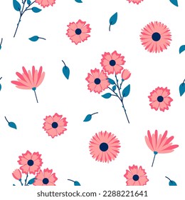 Abstract floral seamless pattern background. Vector pattern