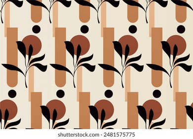Abstract floral seamless pattern background. Boho floral seamless pattern background