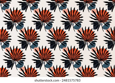 Abstract floral seamless pattern background. Boho floral seamless pattern background