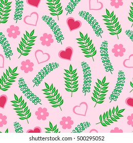 Abstract floral seamless pattern, background. Vector illustration.