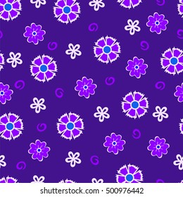 Abstract floral seamless pattern, background. Vector illustration.