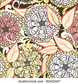 Abstract floral seamless pattern background