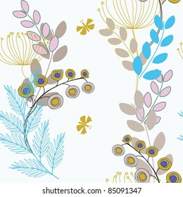 Abstract floral seamless pattern background