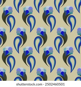 abstract floral seamless pattern with beautiful bright flowers, to decorate your designs and interiors in floral style