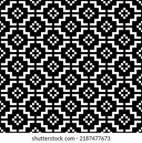 Abstract floral seamless pattern. Black and white ornament. Modern stylish texture. Vector background.