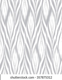 Abstract floral seamless pattern with black and white line ornament Swirl geometric doodle texture. Ornamental wave optical effect background.