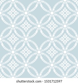 Abstract floral seamless pattern. Blue and white. Vector background.