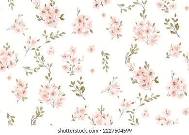 Green floral pattern with bright colors Royalty Free Vector