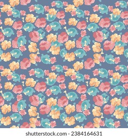 Abstract floral seamless pattern. Bright colors, painting on a light background