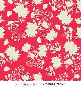 Resumen del patrón floral sin costuras. Colores claros, pintura en un fondo claro. Flores de cerezo