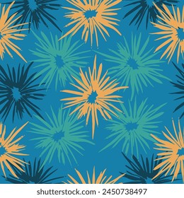 Abstract floral seamless pattern. Bright colors, painting on a light background Cherry blossoms.