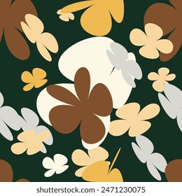 Abstract floral seamless pattern. Bright Flower colors, light Ditsy painting on a  background. Floral blossoms.