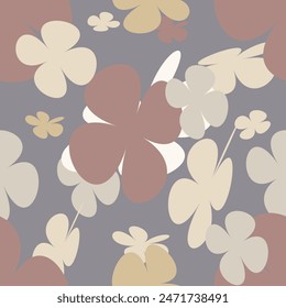 Abstract floral seamless pattern. Bright Flower colors, light Ditsy painting on a  background. Floral blossoms.