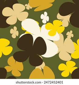 Abstract floral seamless pattern. Bright Flower colors, light Ditsy painting on a  background. Floral blossoms.