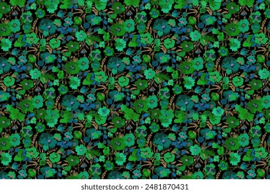 Abstract floral seamless pattern. Bright colors, painting on a light background