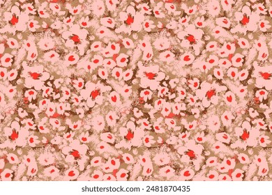 Abstract floral seamless pattern. Bright colors, painting on a light background
