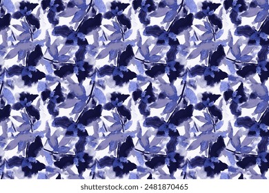 Abstract floral seamless pattern. Bright colors, painting on a light background
