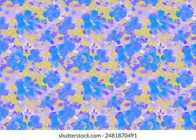 Abstract floral seamless pattern. Bright colors, painting on a light background