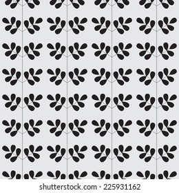 Abstract floral seamless pattern with colored leaves. Vector illustration