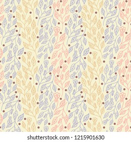 Abstract floral seamless pattern with colorful leaves and beautiful flowers vector illustration for wallpaper, texture, fabric, textile, and surface design
