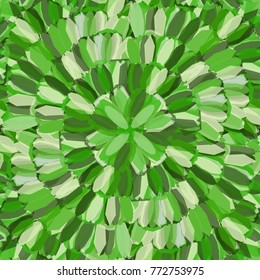 Abstract floral seamless pattern. Colorful tile ornament.  Fresh green colors, halftones.
