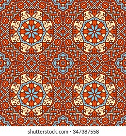 Abstract floral seamless pattern. Contains all kind of styles from retro to complex mandala decorations. Great for wallpapers, backgrounds, wrapping paper, surface textures.