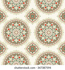 Abstract floral seamless pattern. Contains all kind of styles from retro to complex mandala decorations. Great for wallpapers, backgrounds, wrapping paper, surface textures.
