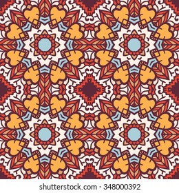 Abstract floral seamless pattern. Contains all kind of styles from retro to complex mandala decorations. Great for wallpapers, backgrounds, wrapping paper, surface textures.