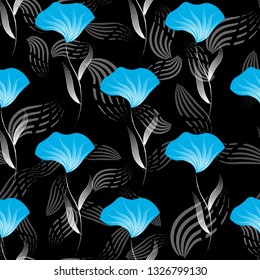 abstract Floral seamless pattern. Decorative background. Flower ornament
