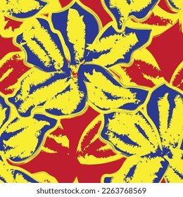 Resumen Diseño de patrones sin costura floral para textiles de moda, gráficos, fondos y artesanías