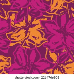 Abstract Floral seamless pattern design for fashion textiles, graphics, backgrounds and crafts