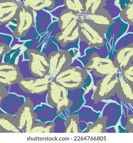 Abstract Floral seamless pattern design for fashion textiles, graphics, backgrounds and crafts
