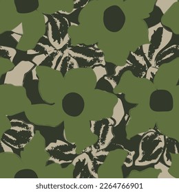 Abstract Floral seamless pattern design for fashion textiles, graphics, backgrounds and crafts