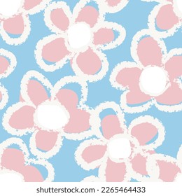 Abstract Floral seamless pattern design for fashion textiles, graphics, backgrounds and crafts