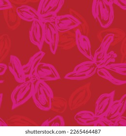 Abstract Floral seamless pattern design for fashion textiles, graphics, backgrounds and crafts