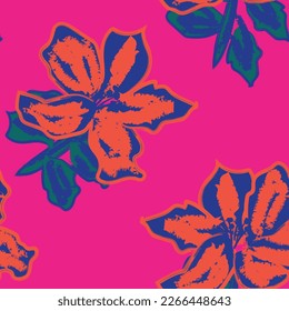 Abstract Floral seamless pattern design for fashion textiles, graphics, backgrounds and crafts