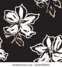 Abstract Floral seamless pattern design for fashion textiles, graphics, backgrounds and crafts